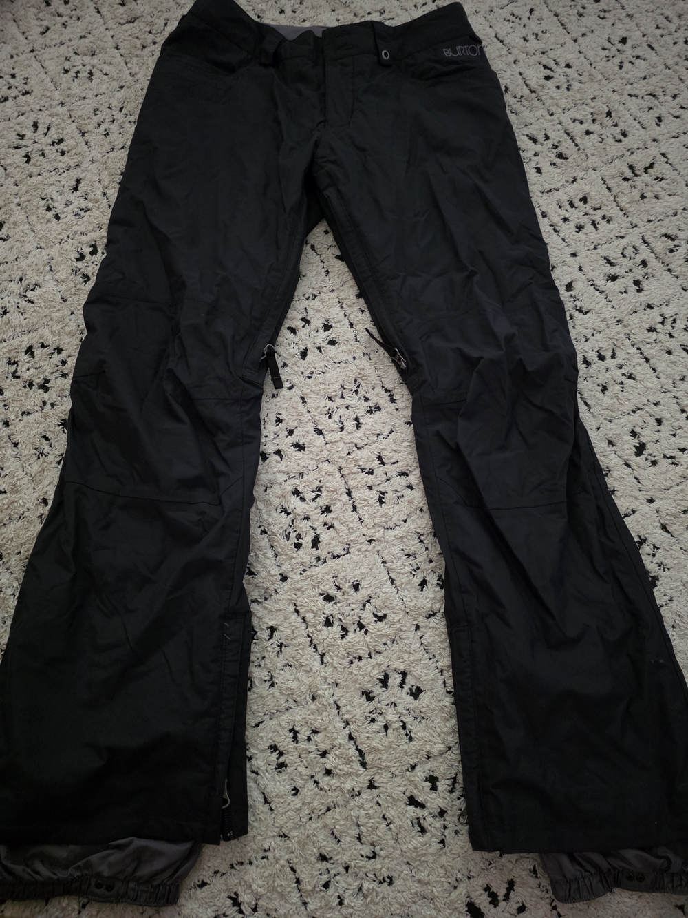 Burton Black Men's Snowpants with Reinforced Cuffs